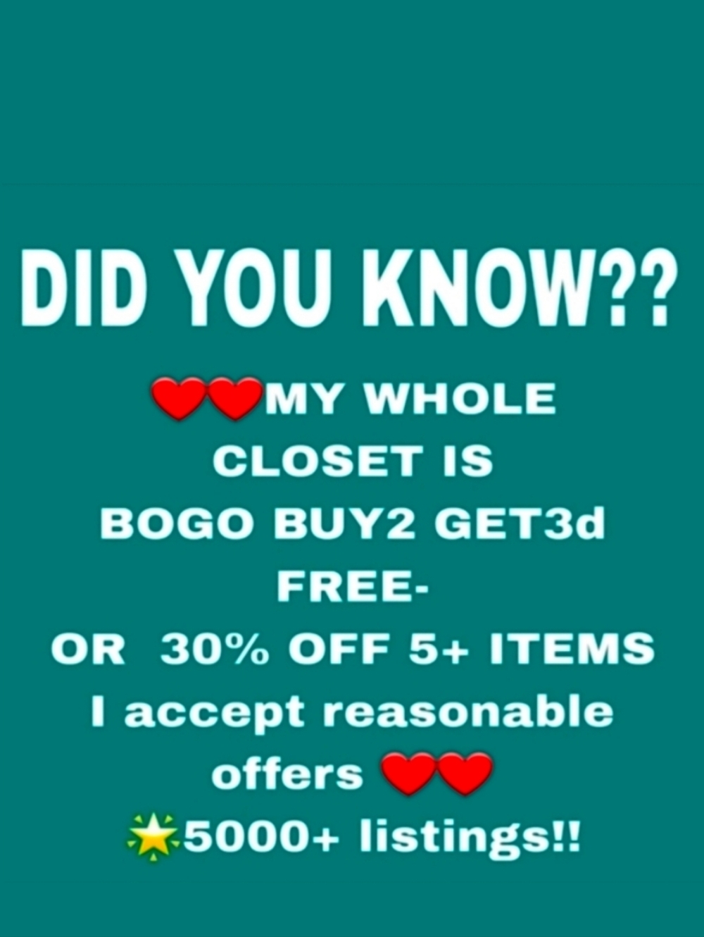 That's right!! Over 5000 listings   & EVERYTHING IS ON SALE ALWAYS FREE …